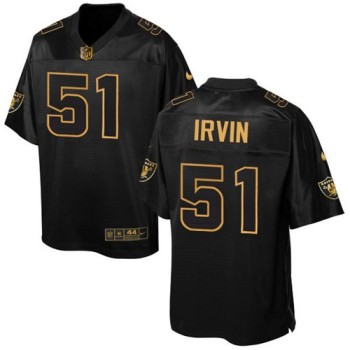 Raiders #51 Bruce Irvin Black Men's Stitched NFL Elite Pro Line Gold Collection Jersey Raiders #51 Bruce Irvin Black Men's Stitched NFL Elite Pro Line Gold Collection Jersey
