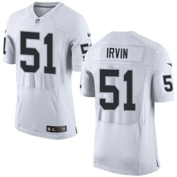 Raiders #51 Bruce Irvin White Men's Stitched NFL New Elite Jersey Raiders #51 Bruce Irvin White Men's Stitched NFL New Elite Jersey