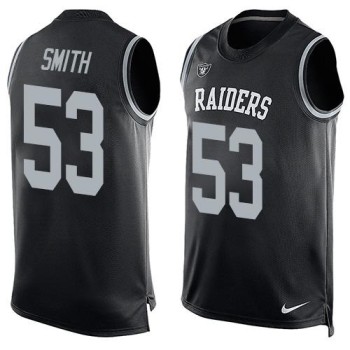 Raiders #53 Malcolm Smith Black Team Color Men's Stitched NFL Limited Tank Top Jersey Raiders #53 Malcolm Smith Black Team Color Men's Stitched NFL Limited Tank Top Jersey