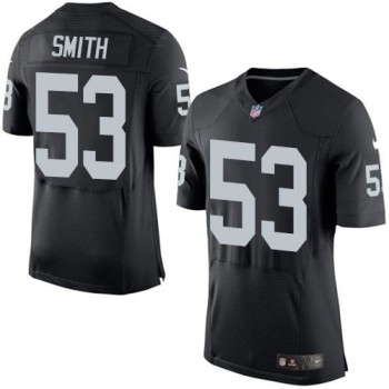 Raiders #53 Malcolm Smith Black Team Color Men's Stitched NFL New Elite Jersey Raiders #53 Malcolm Smith Black Team Color Men's Stitched NFL New Elite Jersey