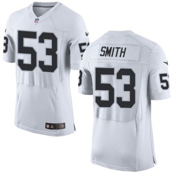 Raiders #53 Malcolm Smith White Men's Stitched NFL New Elite Jersey Raiders #53 Malcolm Smith White Men's Stitched NFL New Elite Jersey