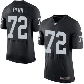 Raiders #72 Donald Penn Black Team Color Men's Stitched NFL New Elite Jersey Raiders #72 Donald Penn Black Team Color Men's Stitched NFL New Elite Jersey