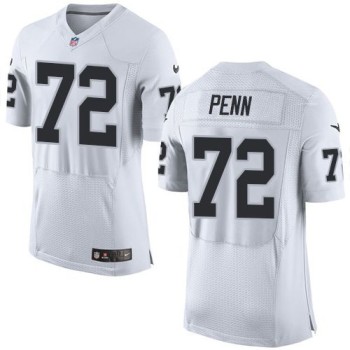 Raiders #72 Donald Penn White Men's Stitched NFL New Elite Jersey Raiders #72 Donald Penn White Men's Stitched NFL New Elite Jersey