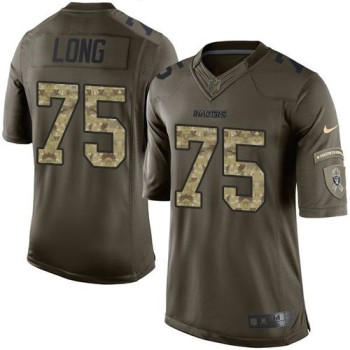 Raiders #75 Howie Long Green Men's Stitched NFL Limited Salute to Service Jersey