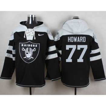 Raiders #77 Austin Howard Black Player Pullover NFL Hoodie Raiders #77 Austin Howard Black Player Pullover NFL Hoodie