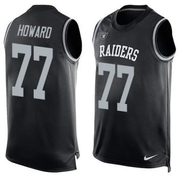Raiders #77 Austin Howard Black Team Color Men's Stitched NFL Limited Tank Top Jersey Raiders #77 Austin Howard Black Team Color Men's Stitched NFL Limited Tank Top Jersey