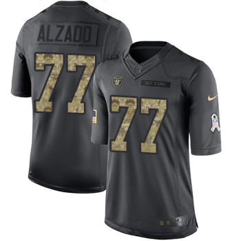 Raiders #77 Lyle Alzado Black Men's Stitched NFL Limited 2016 Salute To Service Jersey Raiders #77 Lyle Alzado Black Men's Stitched NFL Limited 2016 Salute To Service Jersey