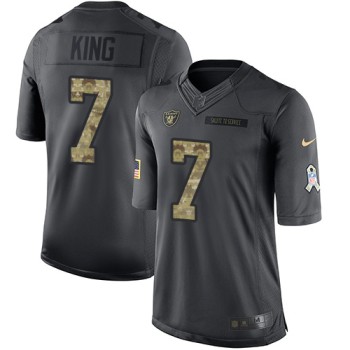 Raiders #7 Marquette King Black Men's Stitched NFL Limited 2016 Salute To Service Jersey Raiders #7 Marquette King Black Men's Stitched NFL Limited 2016 Salute To Service Jersey
