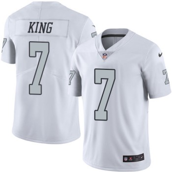 Raiders #7 Marquette King White Men's Stitched NFL Limited Rush Jersey Raiders #7 Marquette King White Men's Stitched NFL Limited Rush Jersey