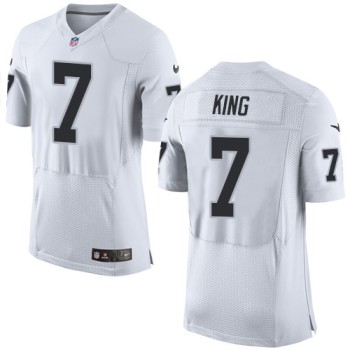 Raiders #7 Marquette King White Men's Stitched NFL New Elite Jersey Raiders #7 Marquette King White Men's Stitched NFL New Elite Jersey