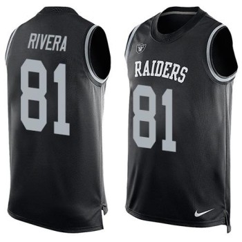 Raiders #81 Mychal Rivera Black Team Color Men's Stitched NFL Limited Tank Top Jersey Raiders #81 Mychal Rivera Black Team Color Men's Stitched NFL Limited Tank Top Jersey