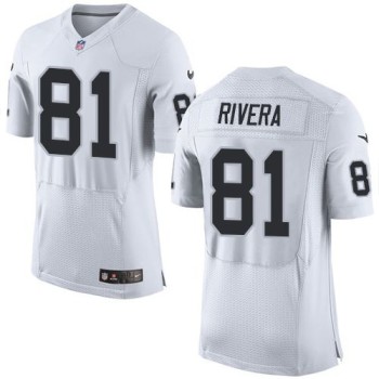 Raiders #81 Mychal Rivera White Men's Stitched NFL New Elite Jersey Raiders #81 Mychal Rivera White Men's Stitched NFL New Elite Jersey