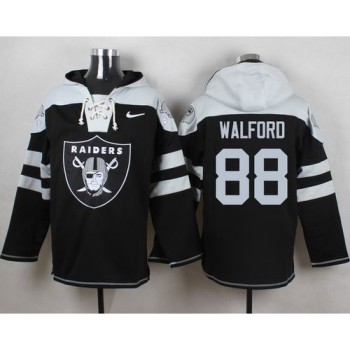 Raiders #88 Clive Walford Black Player Pullover NFL Hoodie Raiders #88 Clive Walford Black Player Pullover NFL Hoodie