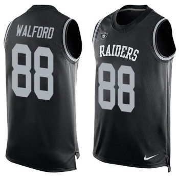 Raiders #88 Clive Walford Black Team Color Men's Stitched NFL Limited Tank Top Jersey Raiders #88 Clive Walford Black Team Color Men's Stitched NFL Limited Tank Top Jersey