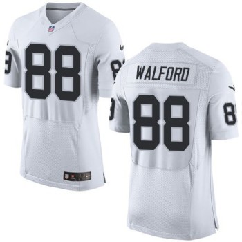 Raiders #88 Clive Walford White Men's Stitched NFL New Elite Jersey Raiders #88 Clive Walford White Men's Stitched NFL New Elite Jersey
