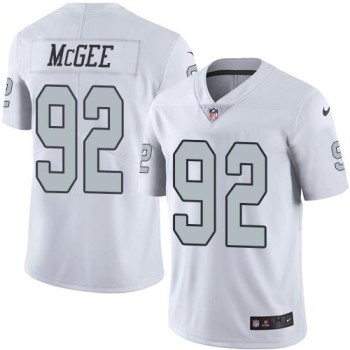 Raiders #92 Stacy McGee White Men's Stitched NFL Limited Rush Jersey Raiders #92 Stacy McGee White Men's Stitched NFL Limited Rush Jersey