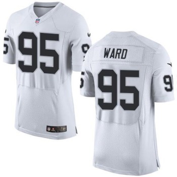 Raiders #95 Jihad Ward White Men's Stitched NFL New Elite Jersey Raiders #95 Jihad Ward White Men's Stitched NFL New Elite Jersey