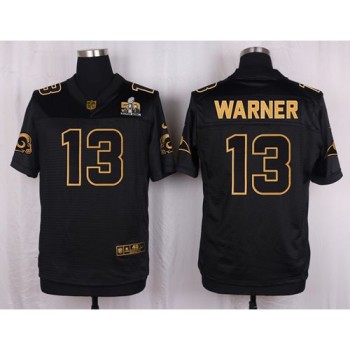 Rams #13 Kurt Warner Black Men's Stitched NFL Elite Pro Line Gold Collection Jersey Rams #13 Kurt Warner Black Men's Stitched NFL Elite Pro Line Gold Collection Jersey