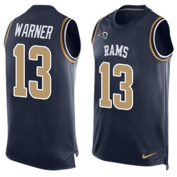 Rams #13 Kurt Warner Navy Blue Team Color Men's Stitched NFL Limited Tank Top Jersey Rams #13 Kurt Warner Navy Blue Team Color Men's Stitched NFL Limited Tank Top Jersey