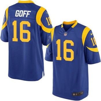 Rams #16 Jared Goff Royal Blue Alternate Youth Stitched NFL Elite Jersey Rams #16 Jared Goff Royal Blue Alternate Youth Stitched NFL Elite Jersey