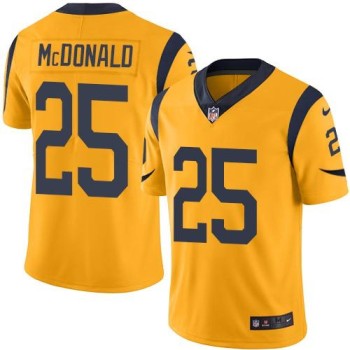 Rams #25 T.J. McDonald Gold Men's Stitched NFL Limited Rush Jersey