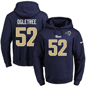 Rams #52 Alec Ogletree Navy Blue Name & Number Pullover NFL Hoodie