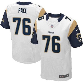 Rams #76 Orlando Pace White Men's Stitched NFL Elite Jersey