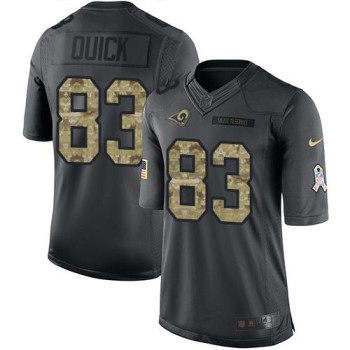 Rams #83 Brian Quick Black Men's Stitched NFL Limited 2016 Salute to Service Jersey Rams #83 Brian Quick Black Men's Stitched NFL Limited 2016 Salute to Service Jersey