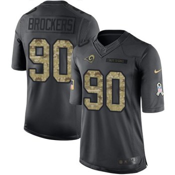 Rams #90 Michael Brockers Black Men's Stitched NFL Limited 2016 Salute to Service Jersey Rams #90 Michael Brockers Black Men's Stitched NFL Limited 2016 Salute to Service Jersey