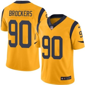 Rams #90 Michael Brockers Gold Men's Stitched NFL Limited Rush Jersey Rams #90 Michael Brockers Gold Men's Stitched NFL Limited Rush Jersey