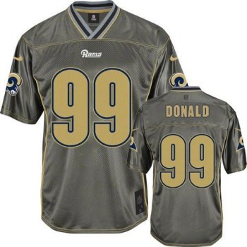 Rams #99 Aaron Donald Grey Men's Stitched NFL Elite Vapor Jersey Rams #99 Aaron Donald Grey Men's Stitched NFL Elite Vapor Jersey