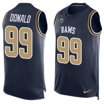 Rams #99 Aaron Donald Navy Blue Team Color Men's Stitched NFL Limited Tank Top Jersey Rams #99 Aaron Donald Navy Blue Team Color Men's Stitched NFL Limited Tank Top Jersey