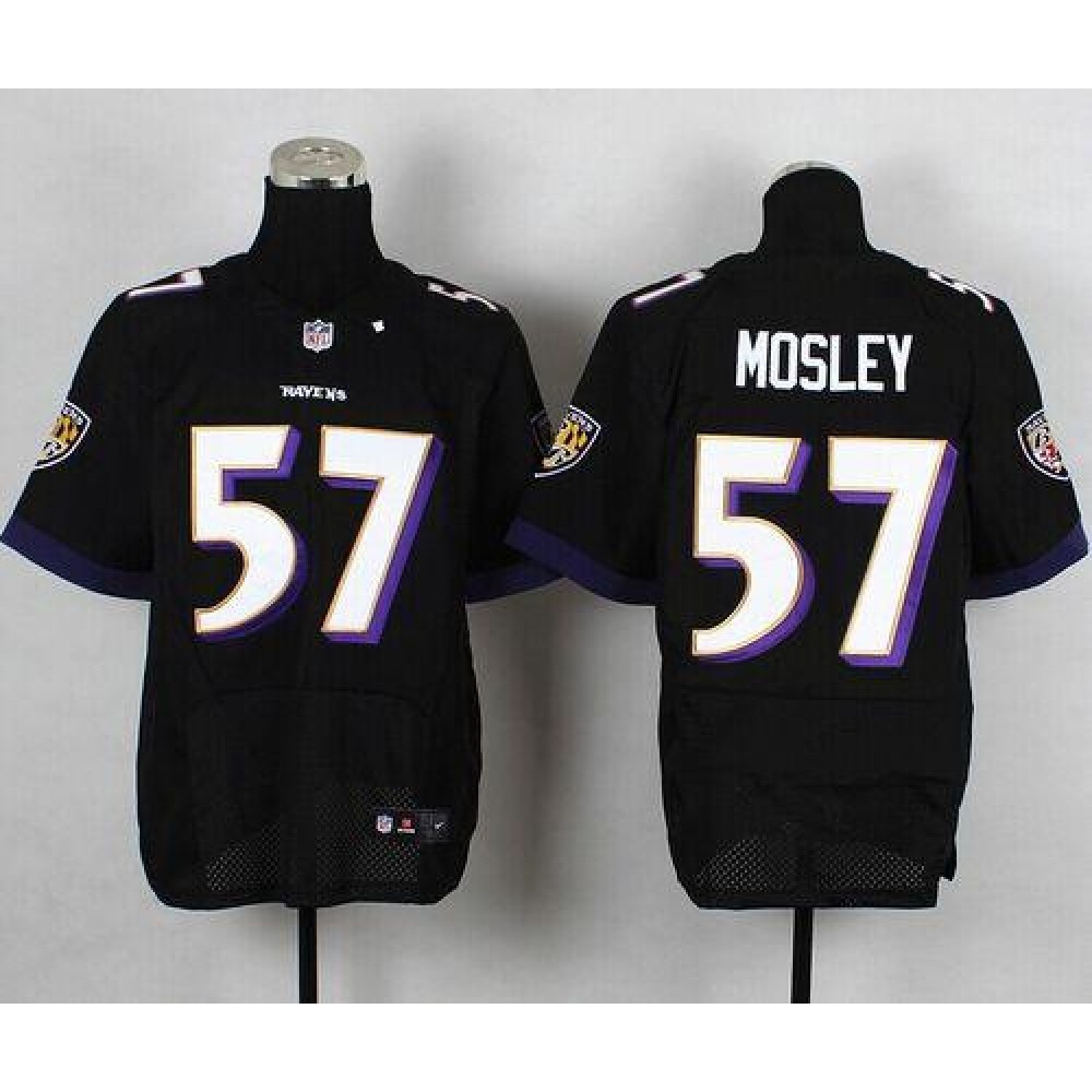 Ravens #57 C.J. Mosley Black Alternate Men's Stitched NFL New Elite Jersey