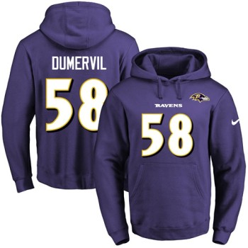 Ravens #58 Elvis Dumervil Purple Name & Number Pullover NFL Hoodie Ravens #58 Elvis Dumervil Purple Name & Number Pullover NFL Hoodie