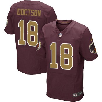 Redskins #18 Josh Doctson Burgundy Red Alternate Men's Stitched NFL Elite Jersey