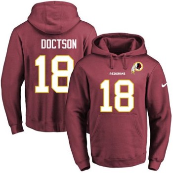 Redskins #18 Josh Doctson Burgundy Red Name & Number Pullover NFL Hoodie Redskins #18 Josh Doctson Burgundy Red Name & Number Pullover NFL Hoodie