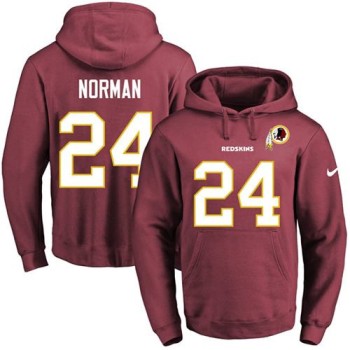 Redskins #24 Josh Norman Burgundy Red Name & Number Pullover NFL Hoodie Redskins #24 Josh Norman Burgundy Red Name & Number Pullover NFL Hoodie