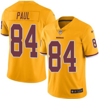 Redskins #84 Niles Paul Gold Men's Stitched NFL Limited Rush Jersey