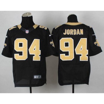 Saints #94 Cameron Jordan Black Team Color Men's Stitched NFL Elite Jersey