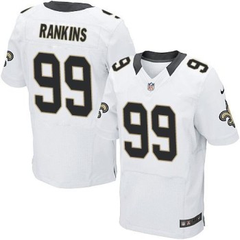 Saints #99 Sheldon Rankins White Men's Stitched NFL Elite Jersey