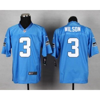 Seahawks #3 Russell Wilson Light Blue Men's Stitched NFL Elite Jersey Seahawks #3 Russell Wilson Light Blue Men's Stitched NFL Elite Jersey