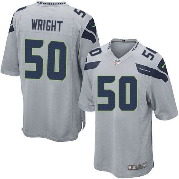 Seahawks #50 K.J. Wright Grey Alternate Youth Stitched NFL Elite Jersey