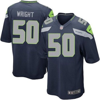 Seahawks #50 K.J. Wright Steel Blue Team Color Youth Stitched NFL Elite Jersey