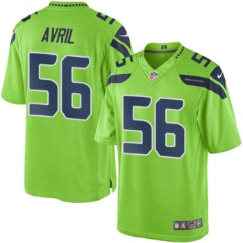 Seahawks #56 Cliff Avril Green Youth Stitched NFL Limited Rush Jersey