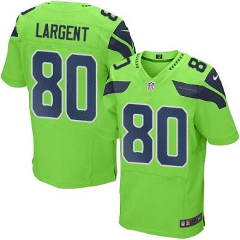 Seahawks #80 Steve Largent Green Men's Stitched NFL Elite Rush Jersey