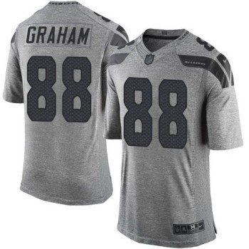 Seahawks #88 Jimmy Graham Gray Men's Stitched NFL Limited Gridiron Gray Jersey Seahawks #88 Jimmy Graham Gray Men's Stitched NFL Limited Gridiron Gray Jersey