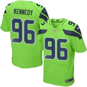 Seahawks #96 Cortez Kennedy Green Men's Stitched NFL Elite Rush Jersey