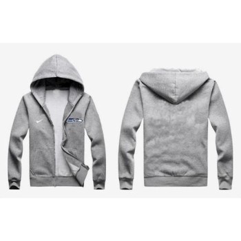 Seattle Seahawks Authentic Logo Hoodie Grey