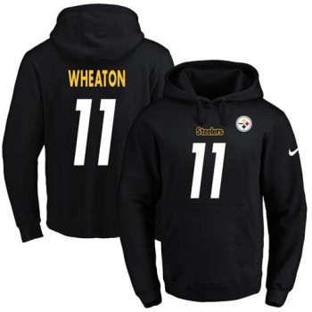 Steelers #11 Markus Wheaton Black Name & Number Pullover NFL Hoodie Steelers #11 Markus Wheaton Black Name & Number Pullover NFL Hoodie