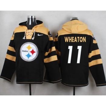 Steelers #11 Markus Wheaton Black Player Pullover NFL Hoodie Steelers #11 Markus Wheaton Black Player Pullover NFL Hoodie